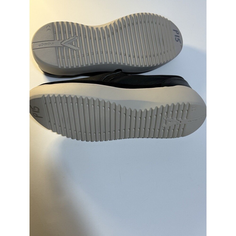 Vionic Platform Slip On Shoes Womens Size 9 Black Leather Kearny Sneaker - Picture 6 of 14